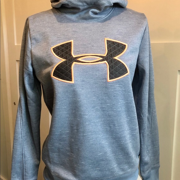 Under Armor Coldgear Loose hoodie space dye blue S - Picture 3 of 12